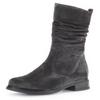 Stiefel GABOR "Genua", Damen, Gr. 44, grau (dunkelgrau), Veloursleder, unifarben, klassisch, Schuhe, Blockabsatz, Kurzstiefel, mit Innenreißverschluss