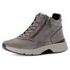 Keilsneaker GABOR ROLLINGSOFT, Damen, Gr. 38, grau, Veloursleder, Glattleder, sportlich, Schuhe, Freizeitschuh, Schnürschuh, Schnürboots mit herausnehmbarem Fußbett