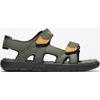 Sandale TIMBERLAND "PERKINS ROW BACKSTRAP SANDAL", Gr. 26, grün (khaki), Synthetik, sportlich, Schuhe, mit Klettverschluß