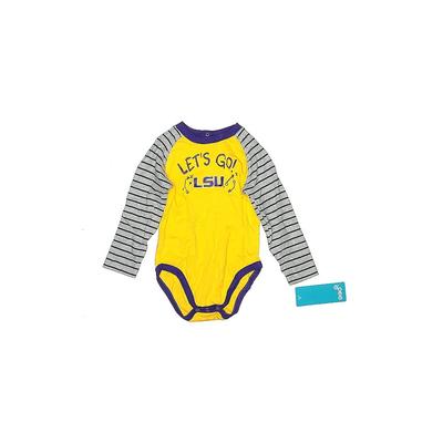 Genuine Merchandise by Gen2 Long Sleeve Onesie: Yellow Color Block Bottoms - Size 24 Month