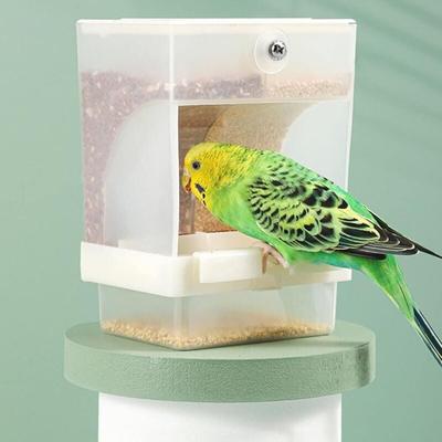 Memkey - Automatischer Vogelfutterspender, Futterspender für Haustiere, transparent, großes