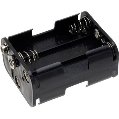 Tru Components - BH-363-1B Batteriehalter 6x Mignon (aa) Druckknopfanschluss