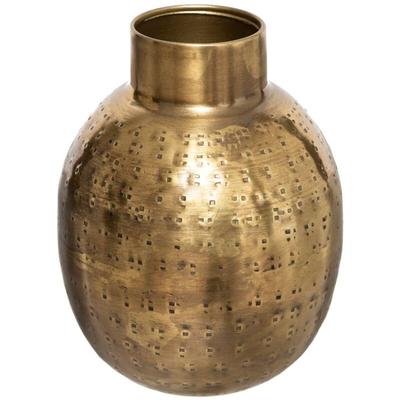 Vase Oasis goldfarbenes gehämmertes Metall H15cm - Model 2