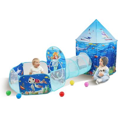 Vevor 3-in-1-Spielzelt für Kinder mit Tunnel, Basketballkorb für Jungen, Mädchen, Babys und Image