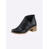 Stiefelette HEINE, Damen, Gr. 36, blau (marine), Leder, Glattleder, Rindsleder, modisch, Schuhe