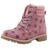 Winterboots TOM TAILOR, Kinder, Gr. 27, rosa (altrosa), Textil, Lederimitat, Glitzer, casual, Schuhe, Blockabsatz, Schnürboots, Outdoorschuh mit TEX-Membran