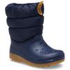 Winterboots CROCS "CLASSIC NEO PUFF BOOT K", Kinder, Gr. 37, blau (navy), Croslite, Nylon, sportlich, Schuhe, Snowboots, Winterstiefel zum Schlupfen