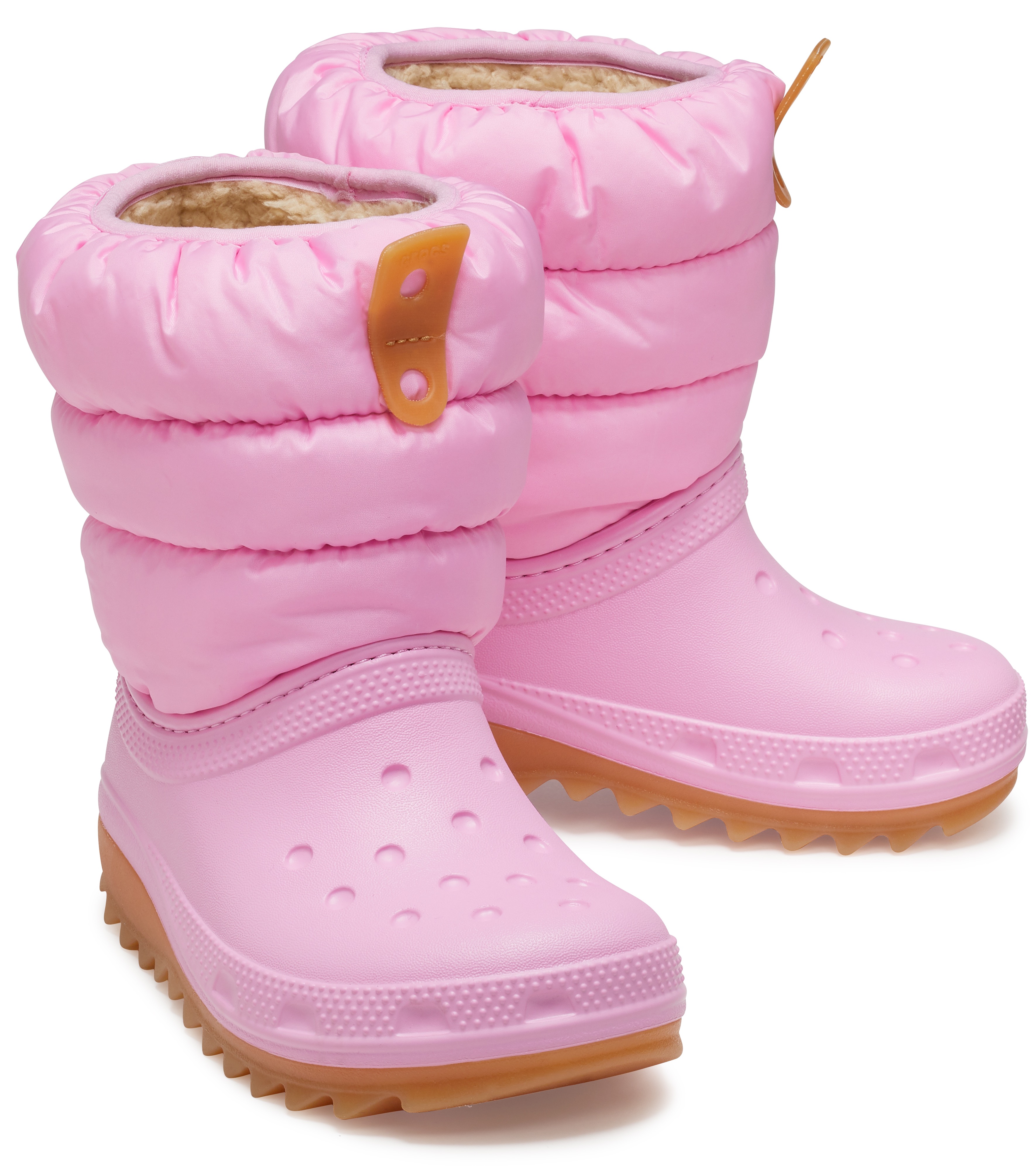 Winterboots CROCS "CLASSIC NEO PUFF BOOT K", Kinder, Gr. 32, rosa, Croslite™, Nylon, Schuhe, Snowboots, Winterstiefel zum Schlupfen Image