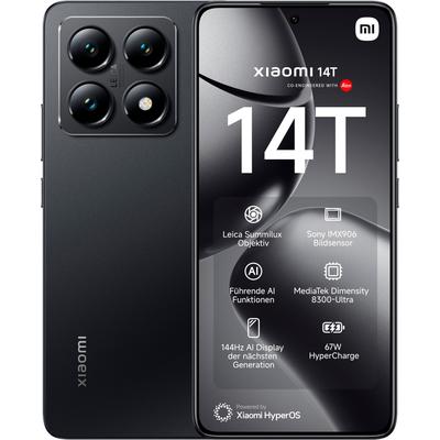 XIAOMI Smartphone "Xiaomi 14T 256GB", schwarz (titan schwarz), 256 GB, Mobiltelefone Image