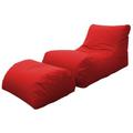 DMORA - Chaise Longue Moderna Da Soggiorno, Made In Italy, Poltrona Con Poggiapiedi In Nylon, Pouf Imbottito Per Camera Da Letto, Cm 120x80h60, Colore