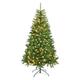 Albero di natale 210 cm con 400 luci LED in pvc verde