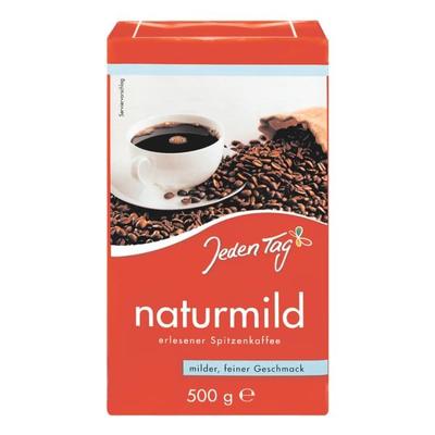 Kaffee gemahlen »naturmild« 500g braun, Jeden Tag