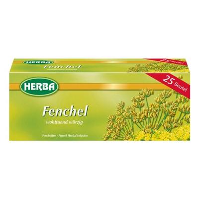 Herba Herba Kräutertee Fenchel Tassenportion, 25 Stück