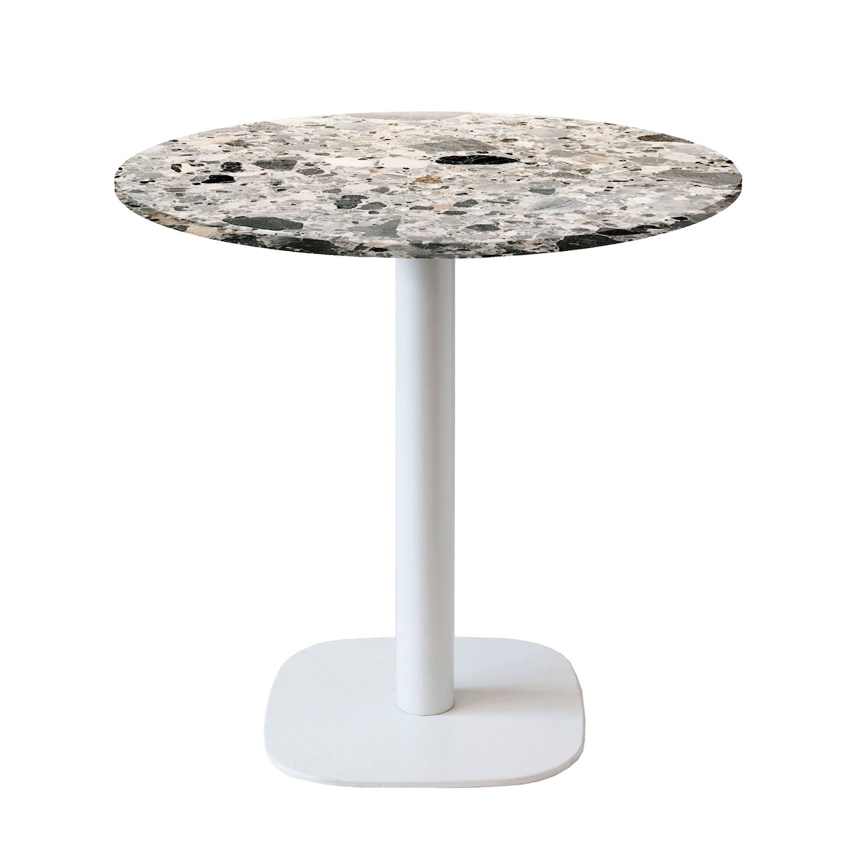 Restootab Tisch Round weiß Ø70cm - Modell Terrazzo Cepp Image