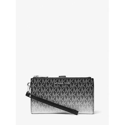 Michael Kors Jet Set Large Ombré Signature Logo Wristlet Black One Size