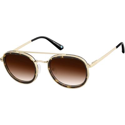Zenni Round Rx Sunglasses Tortoiseshell Mixed Full Rim Frame