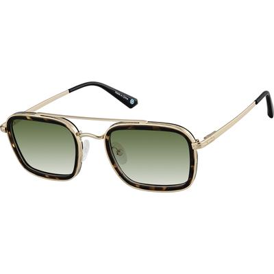 Zenni Square Rx Sunglasses Tortoiseshell Mixed Full Rim Frame
