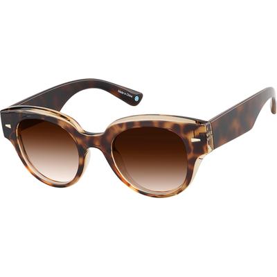 Zenni Round Rx Sunglasses Tortoiseshell Plastic Full Rim Frame