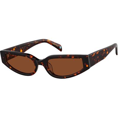 Zenni Women's Cat-Eye Rx Sunglasses Tortoiseshell Plastic Full Rim Frame