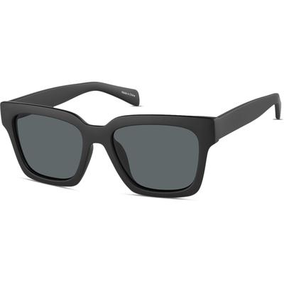Zenni Oval Sunglasses Black Plastic Full Rim Frame