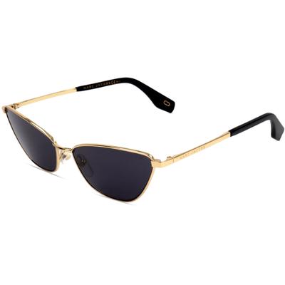 Zenni Women's Cat-Eye Rx Sunglasses Gold Metal Full Rim Frame