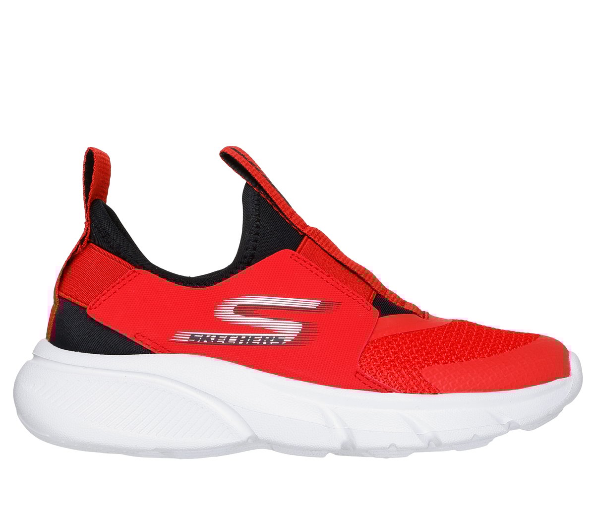 Skechers Boy's Skech Fast - Reczo Sneaker | Size 4.0 | Red/Black | Synthetic/Textile | Machine Washable