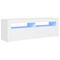 vidaXL TV-Schrank mit LED-Leuchten Weiß 120x35x40 cm