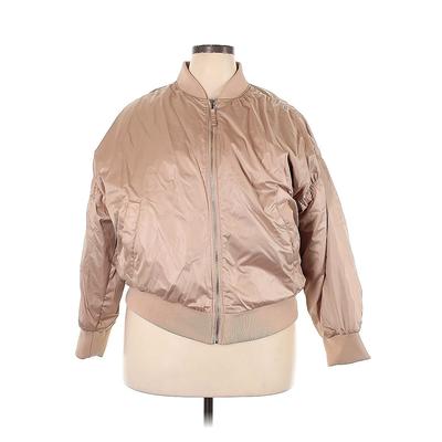 Old Navy Jacket: Tan Metallic Jackets & Outerwear - Women's Size 2X-Large