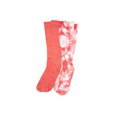 Women's Women'S 2 Pair Pack Compression Socks by MUK LUKS in Rose Rose (Size M/L)