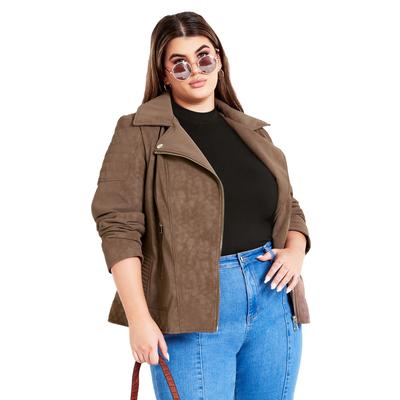 Plus Size Women's Natalia Jacket by Loralette in Latte (Size 18)