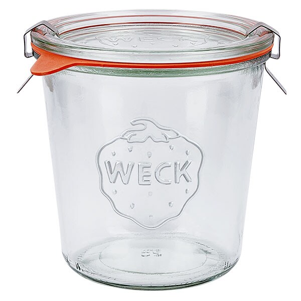 30x Weck Glas Sturzglas mit Deckel Dichtungsring und je 2 Klammern Overturn 580 ml Image