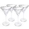 Lot de 4 - Verre à cocktail en verre bord doré