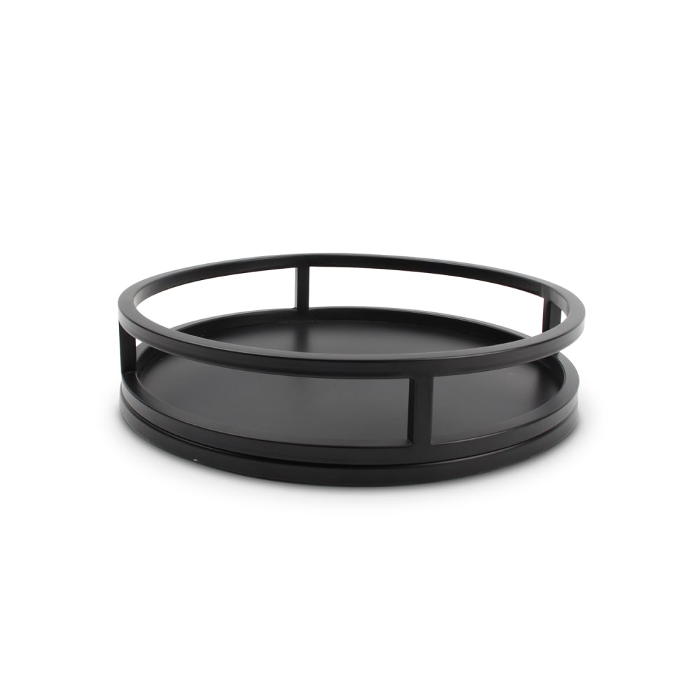 Plateau de service noir en métaux 29,5xh7cm