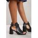 Where's That From Wheres Womens 'londyn' Block Heel With Side Buckle And Open Toe Front - Black - Size UK 7