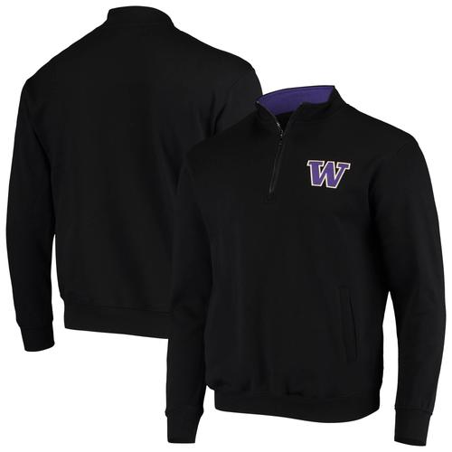 Schwarze Colosseum Washington Huskies Tortugas Logo-Jacke mit Viertelreißverschluss für Herren