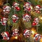 24 pezzi di ornamenti natalizi in legno, decorazione pendente per albero di Natale - design vintage a forma di renna con corda per appenderla, perfetto per decorazioni e regali per l'albero di Natale