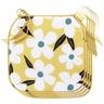 Lot de 4 galettes de chaise Darcy 38x38 cm microfibre jaune