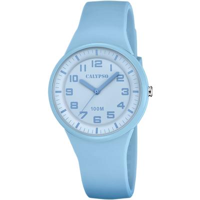 Quarzuhr CALYPSO WATCHES "Trendy", blau (hellblau), Armbanduhren, Damen, Armbanduhr, Damenuhr, analog Image