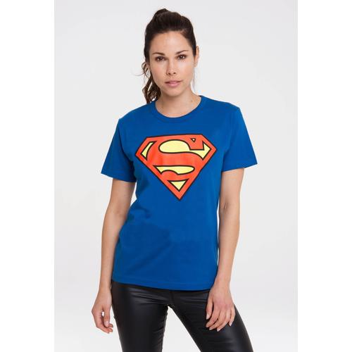 T-Shirt LOGOSHIRT ""DC - Superman Logo Clean"" Gr. 5XL, blau Damen Shirts mit coolem Superman-Print