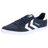Sneaker HUMMEL "Slimmer Stadil Canvas Low", Gr. 48, blau (marine, weiß), Veloursleder, Textil, sportlich, Schuhe Retrosneaker Sneaker low Skaterschuh