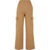 Jogginghose URBAN CLASSICS "Urban Classics Damen Ladies Baggy Light Terry Sweat Pants", Damen, Gr. XL, US-Größen, beige (unionbeige), 70% Baumwolle, 30% Polyester, unifarben, oversize, Hosen