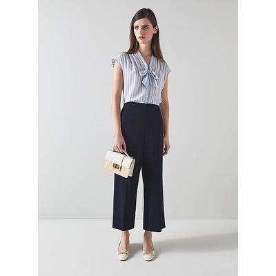 Maisie Navy Recycled Crepe Trousers Spring Navy, Spring Navy