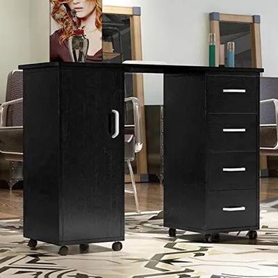 Pro 4 Drawer Manicure Table Nail Desk Beauty Salon Cabinet Wheel Wrist