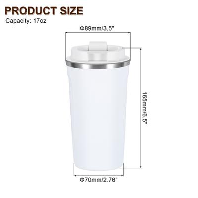 Insulated Travel Mug, 17 Oz Coffee Tumbler with Leakproof Lid