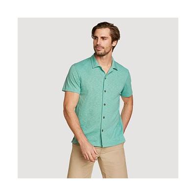 Eddie Bauer Men's Getaway Slub Button-Down Shirt - Beach Glass - Size XL