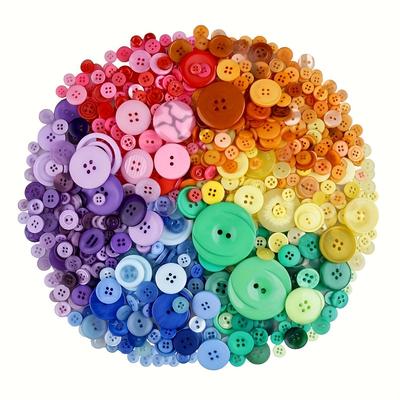 TEMU 200pcs Resin Button Assortment - Colors & Sizes For Diy Crafts, Art Projects, And Clothing Sewing Accessories, Sewing Supplies Accessories, Crafts, Release