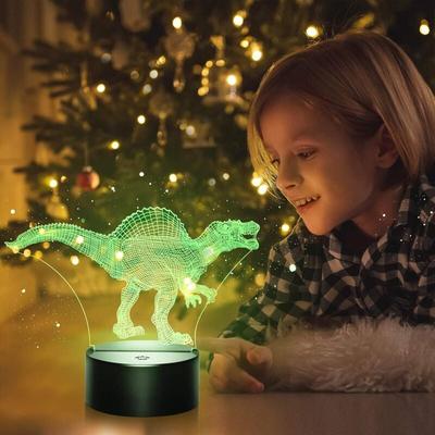 Nachtlicht für Kinder, 3D Tyrannosaurus Nachtlicht 16 Farben Image