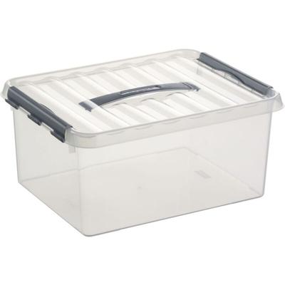 Box für Regalsystem Q-Line 15 l transparent/metallic 40 x 30 x 18 cm - Sunware