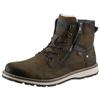 Winterboots RIEKER, Herren, Gr. 45, schwarz (khaki, schwarz), Nubuklederimitat, used, sportlich, Schuhe, mit komfortabler Rieker TEX-Ausstattung, Freizeitschuh, Schnürschuh