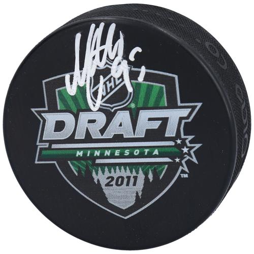 Mika Zibanejad New York Rangers signierter Hockeypuck mit Logo des NHL Draft 2011